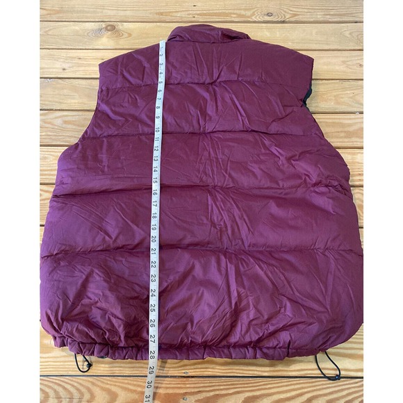 Montana Mountaineering GRIZ Down Puffer Vest Size Large Men’s Maroon Full Zip - Picture 7 of 8